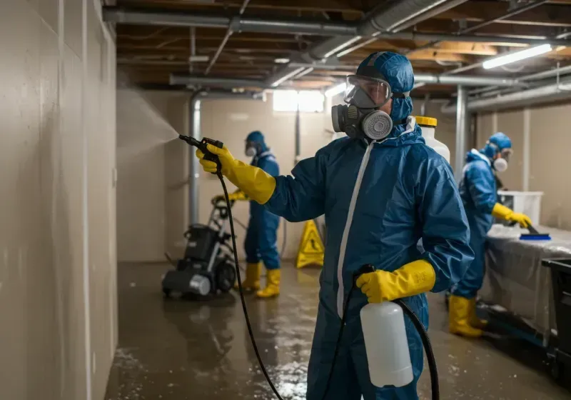 Basement Sanitization and Antimicrobial Treatment process in Jackson County, NC